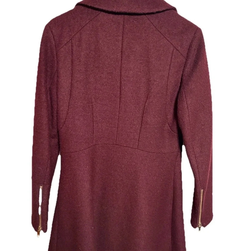 Guess Women's Double-Breasted Plum Pea Coat - Picture 5 of 9